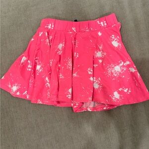 Vibrant Pink Splatter Kids Skort